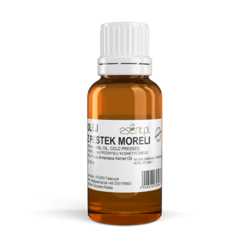 Olej z Pestek Moreli nierafinowany, na zimno 20 ml