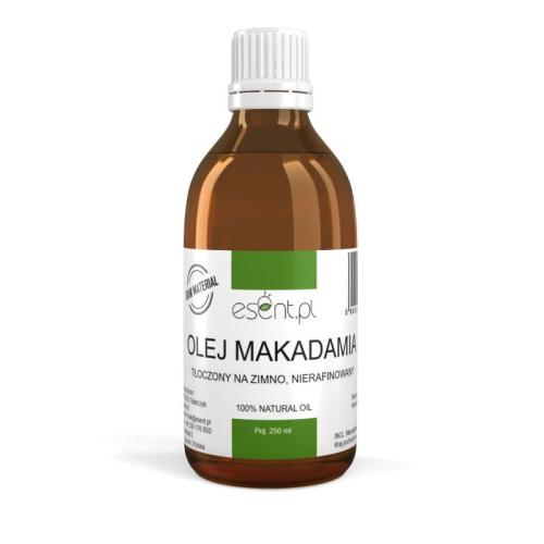 Olej Makadamia NIERAFINOWANY,  deodoryzowany ,tłoczony na zimno 250 ml