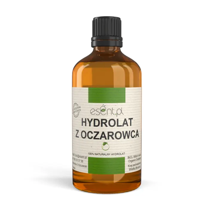 Hydrolat z Oczarowca Wirginijskiego w brązowej butelce 100 ml.